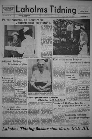 Förstasidan, Fredag 24 december 1965