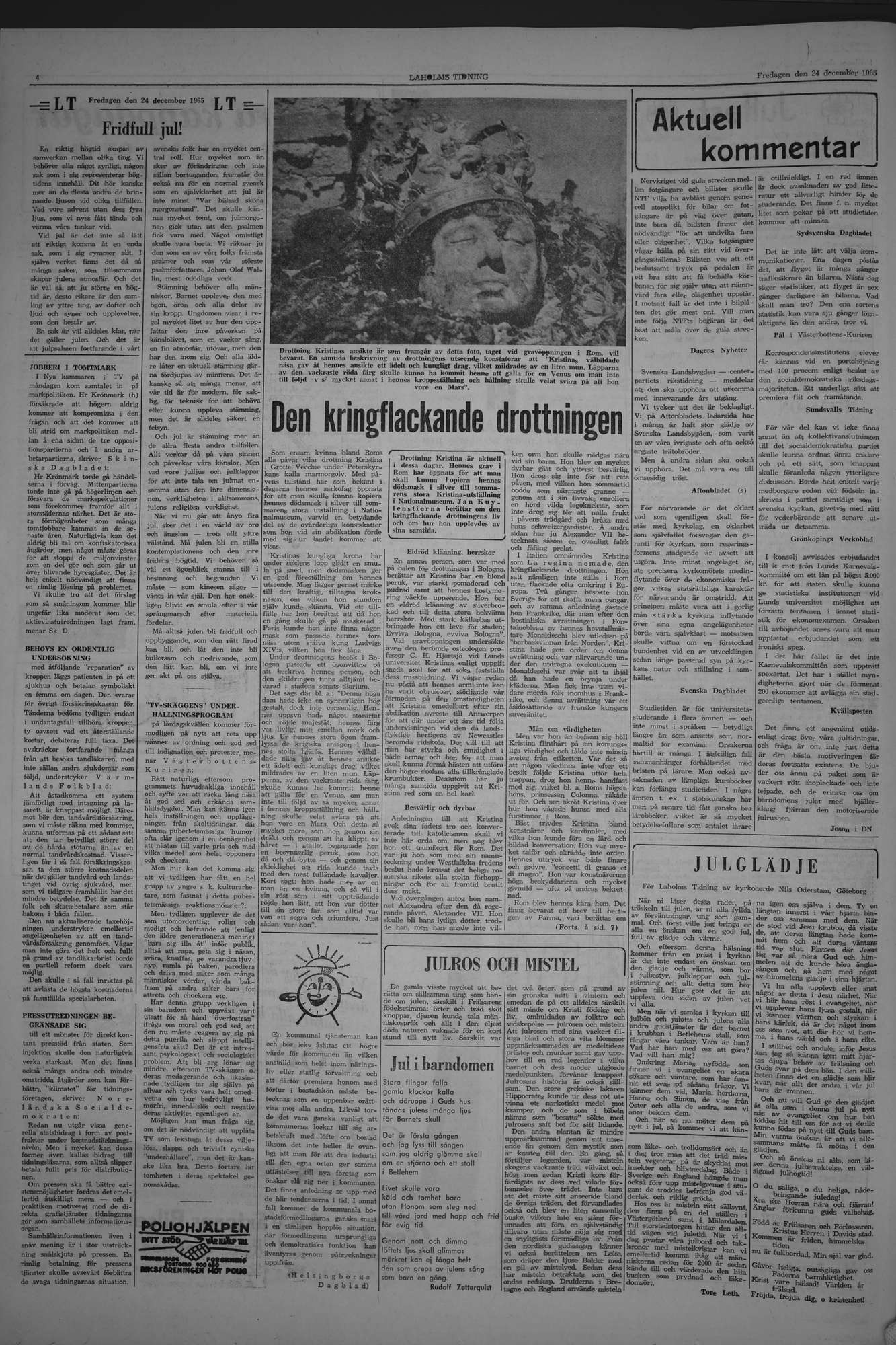Laholms Tidning Fredag 24 december 1965, sida 4
