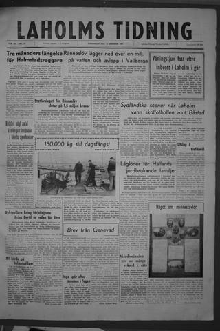 Förstasidan, Torsdag 13 oktober 1960