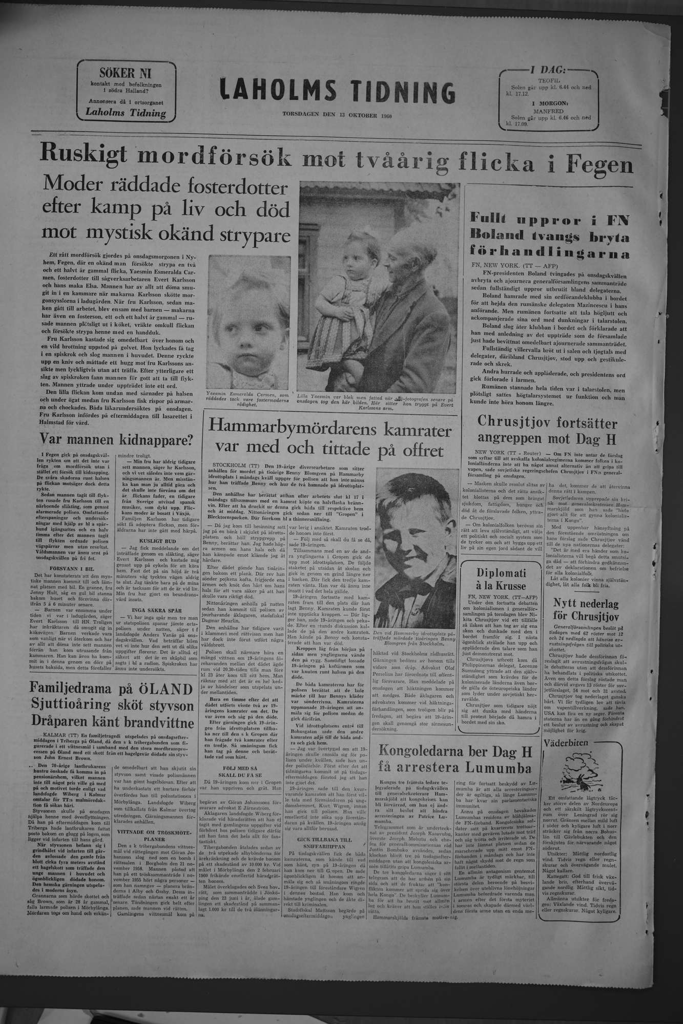 Laholms Tidning Torsdag 13 oktober 1960, sida 8