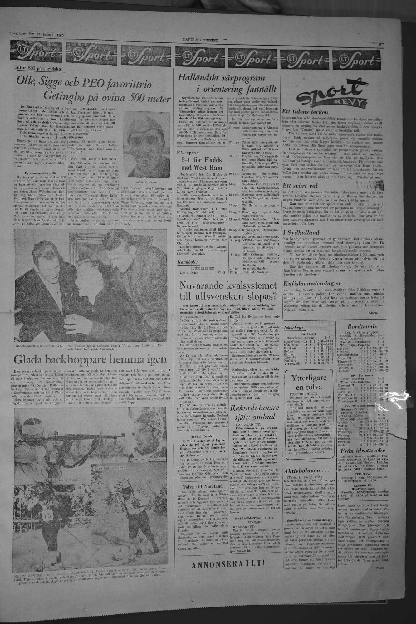 Laholms Tidning Torsdag 14 januari 1960, sida 5