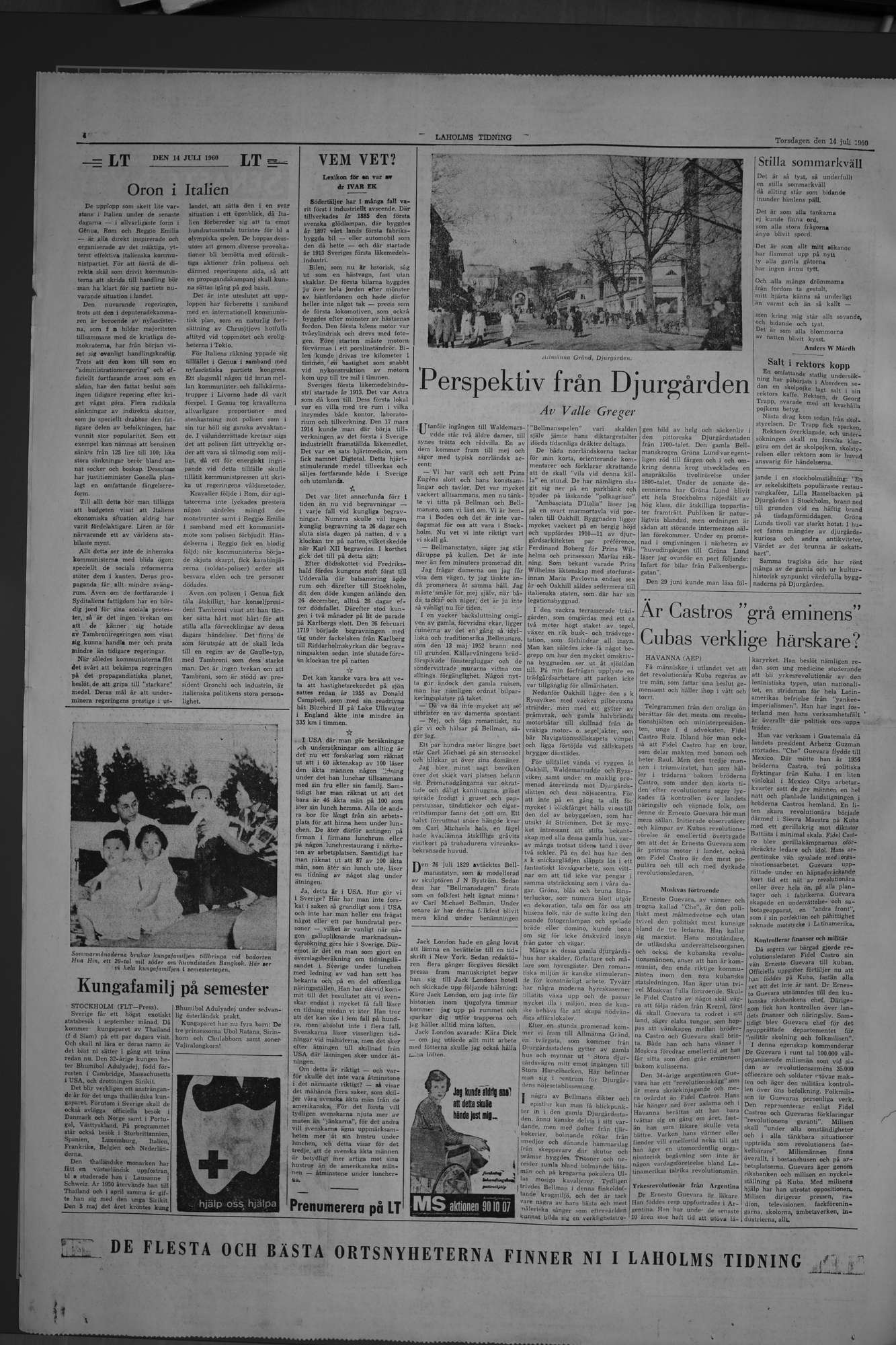 Laholms Tidning Torsdag 14 juli 1960, sida 4