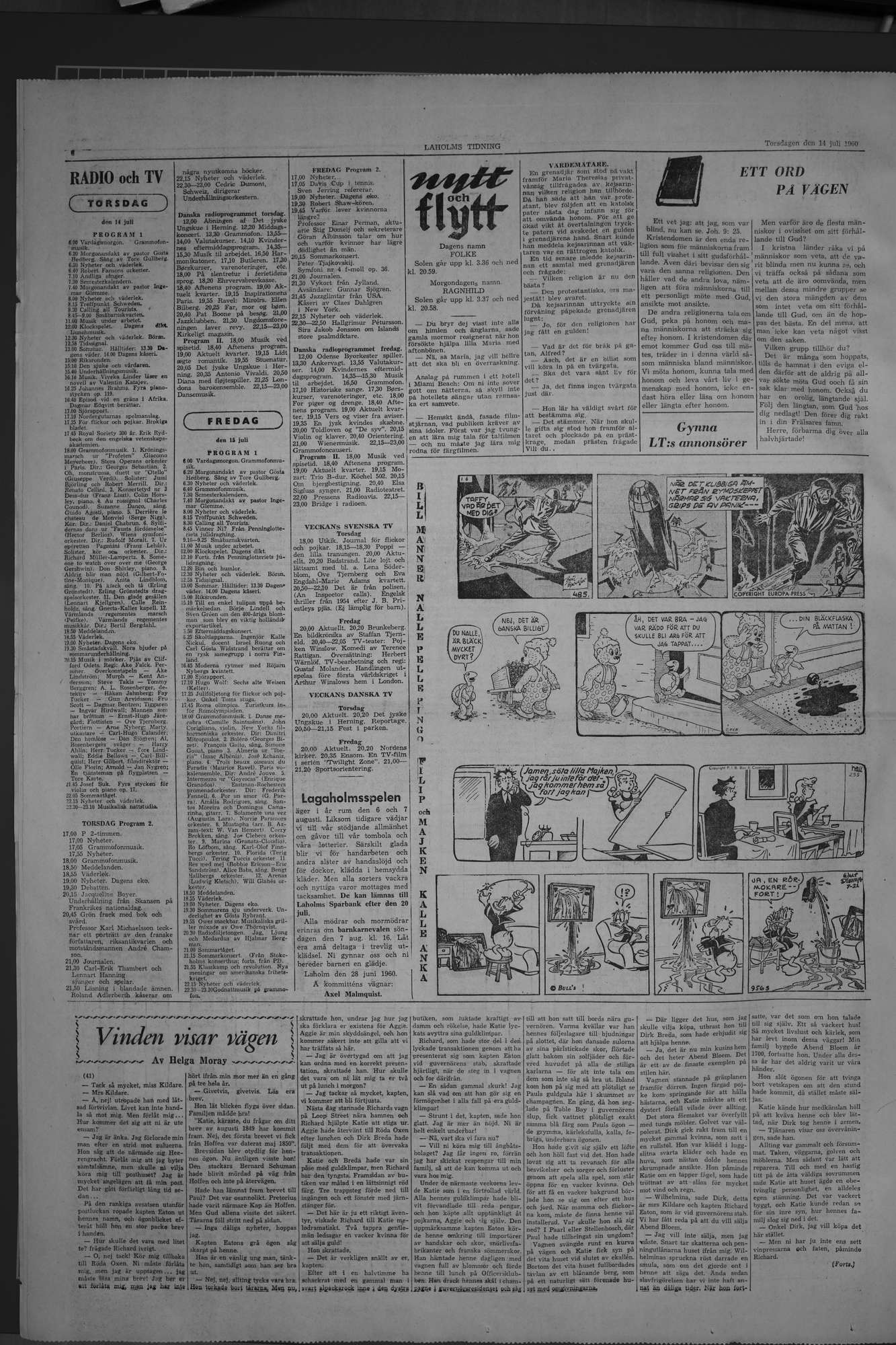 Laholms Tidning Torsdag 14 juli 1960, sida 6