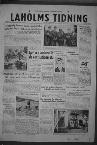 Förstasidan, Tisdag 14 juni 1960