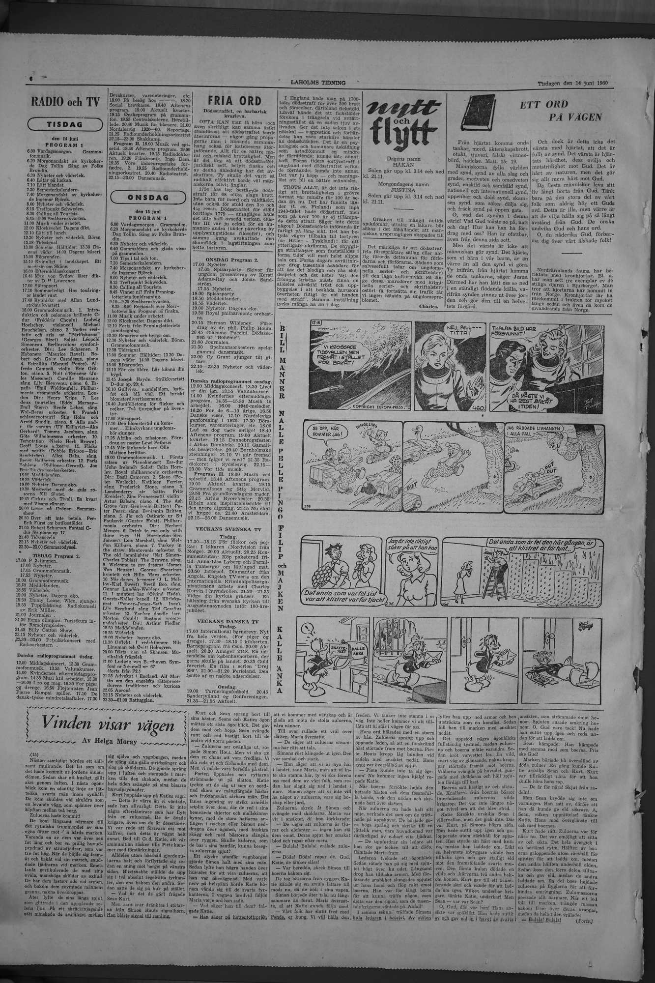 Laholms Tidning Tisdag 14 juni 1960, sida 6