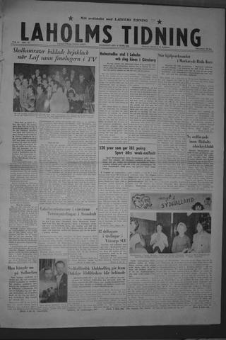 Förstasidan, Måndag 14 mars 1960