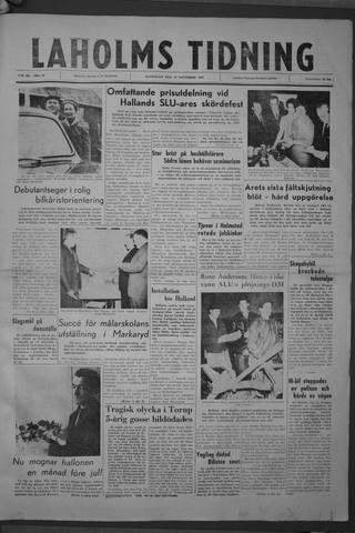 Förstasidan, Måndag 14 november 1960