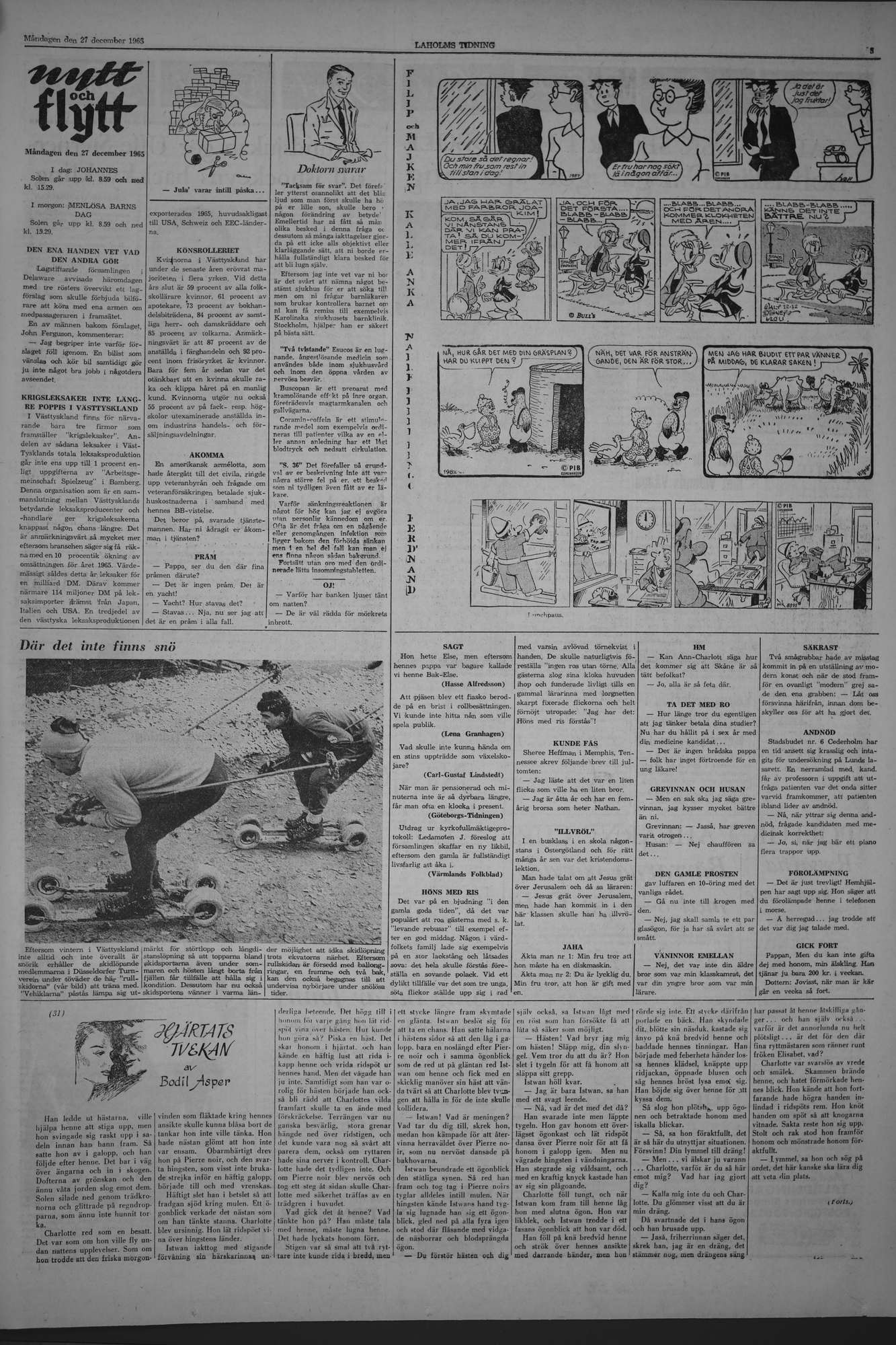 Laholms Tidning Måndag 27 december 1965, sida 5