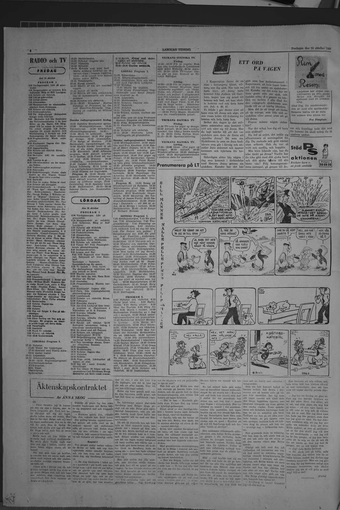 Laholms Tidning Fredag 14 oktober 1960, sida 6