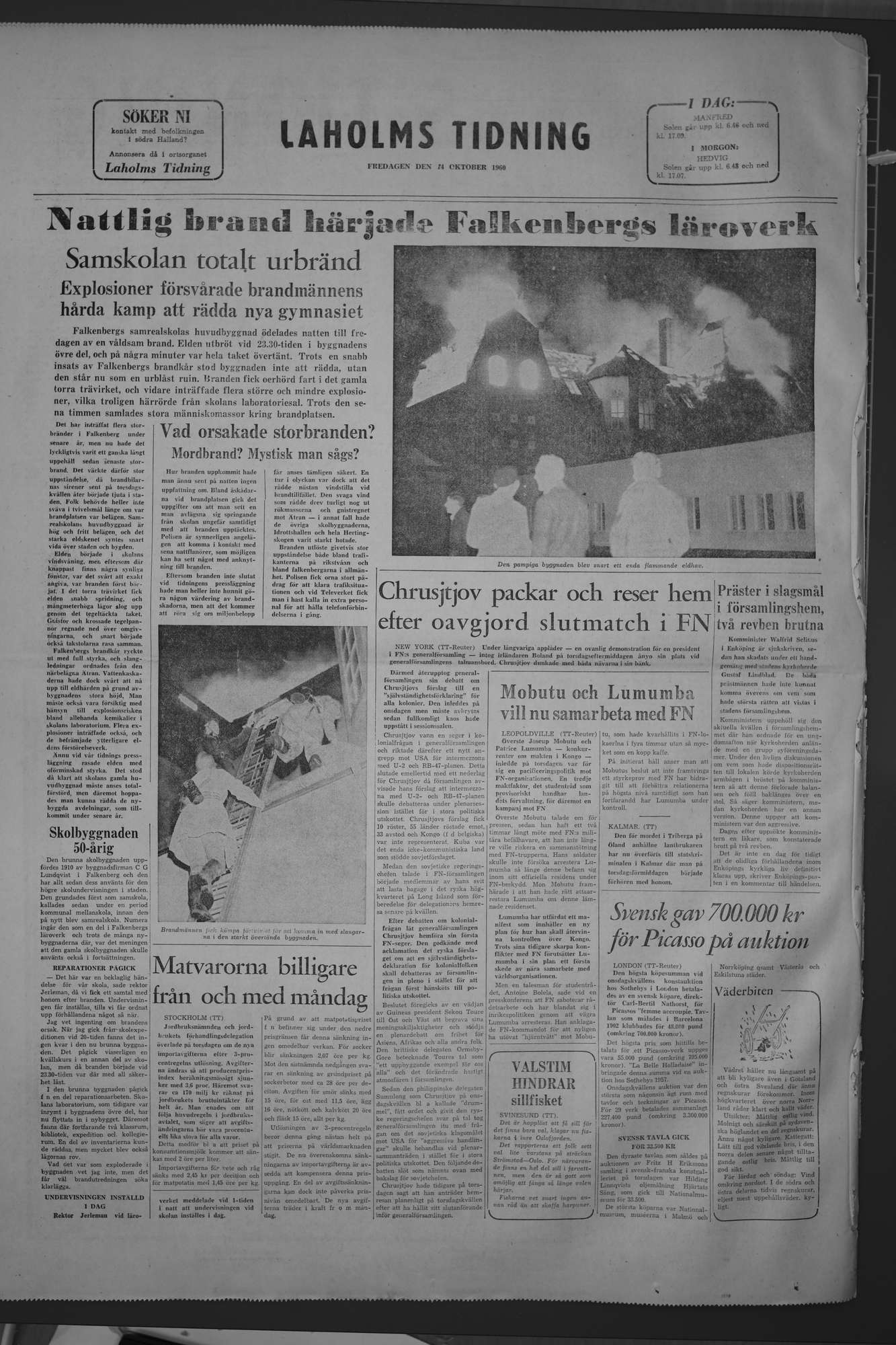 Laholms Tidning Fredag 14 oktober 1960, sida 8