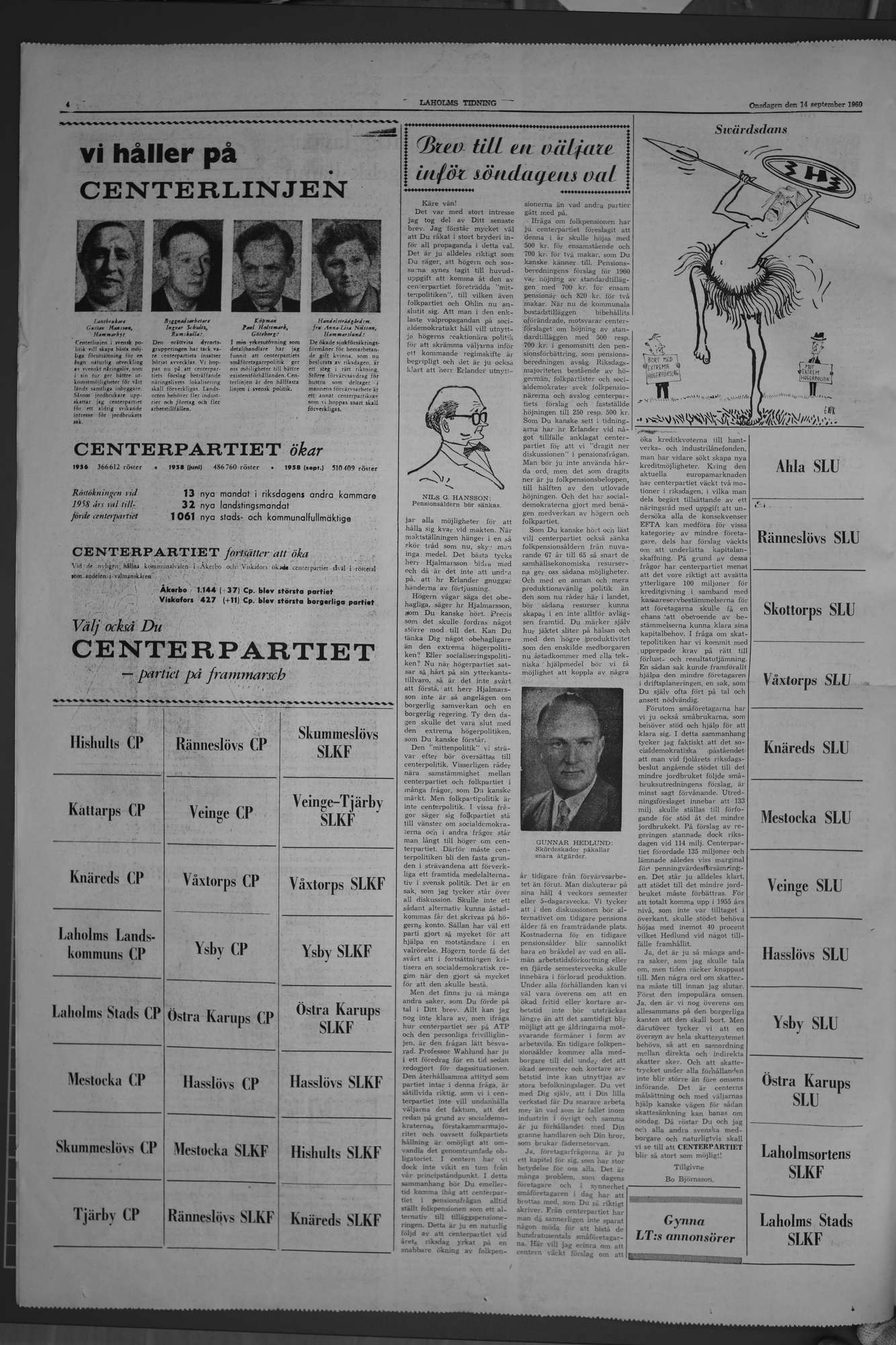 Laholms Tidning Onsdag 14 september 1960, sida 4