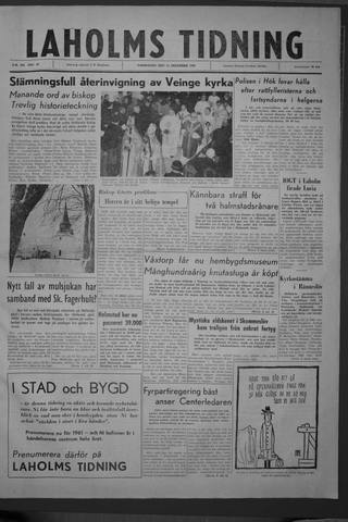 Förstasidan, Torsdag 15 december 1960