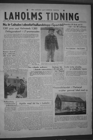 Förstasidan, Måndag 15 februari 1960