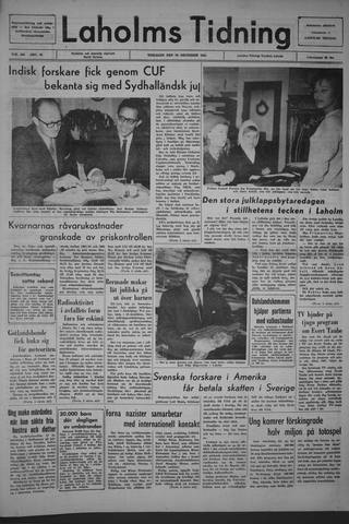 Förstasidan, Tisdag 28 december 1965