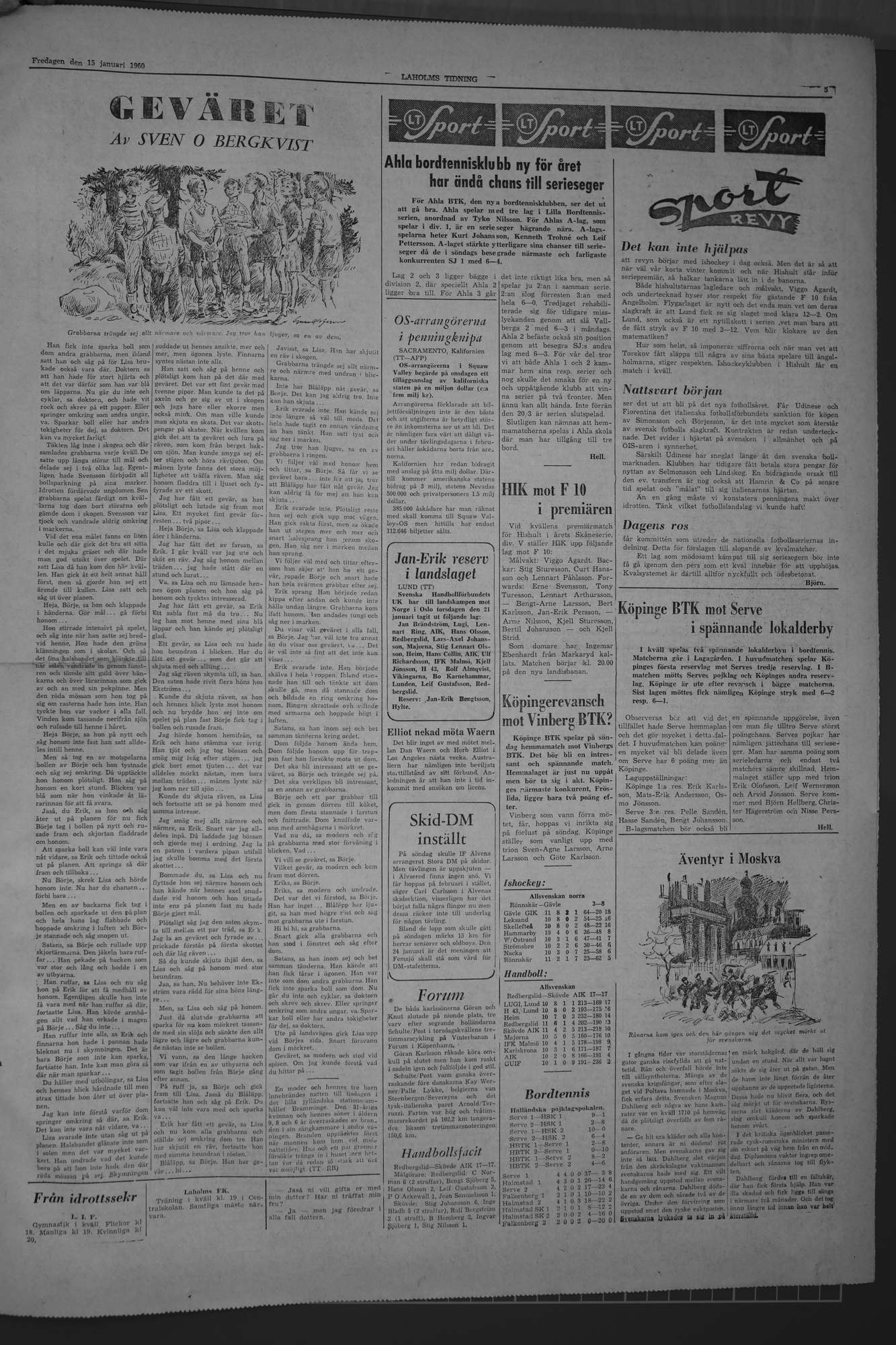 Laholms Tidning Fredag 15 januari 1960, sida 5