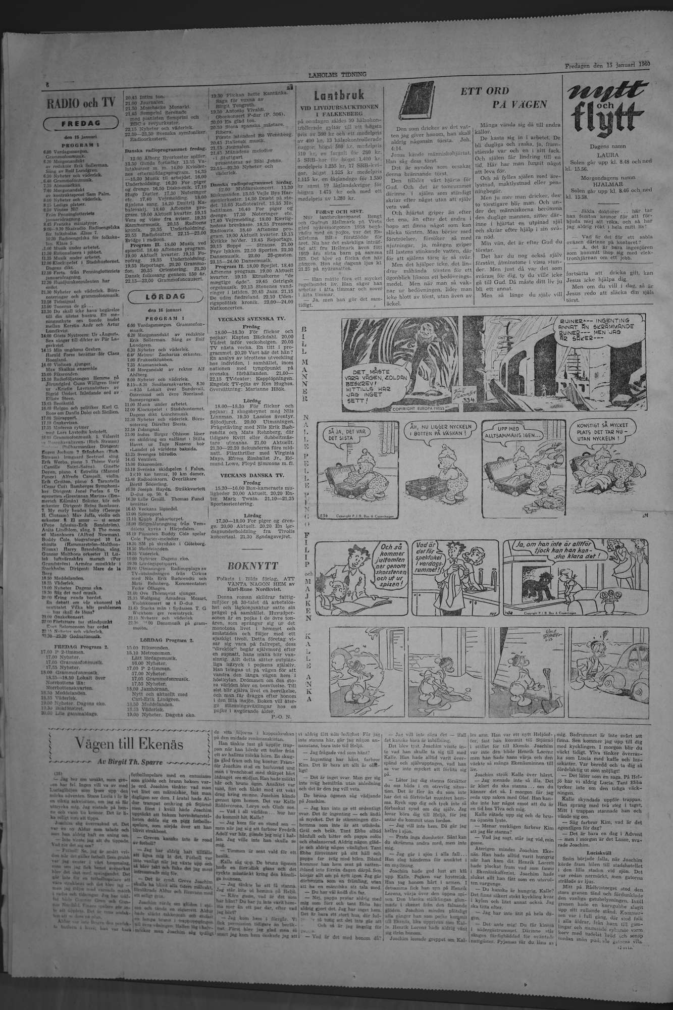 Laholms Tidning Fredag 15 januari 1960, sida 6