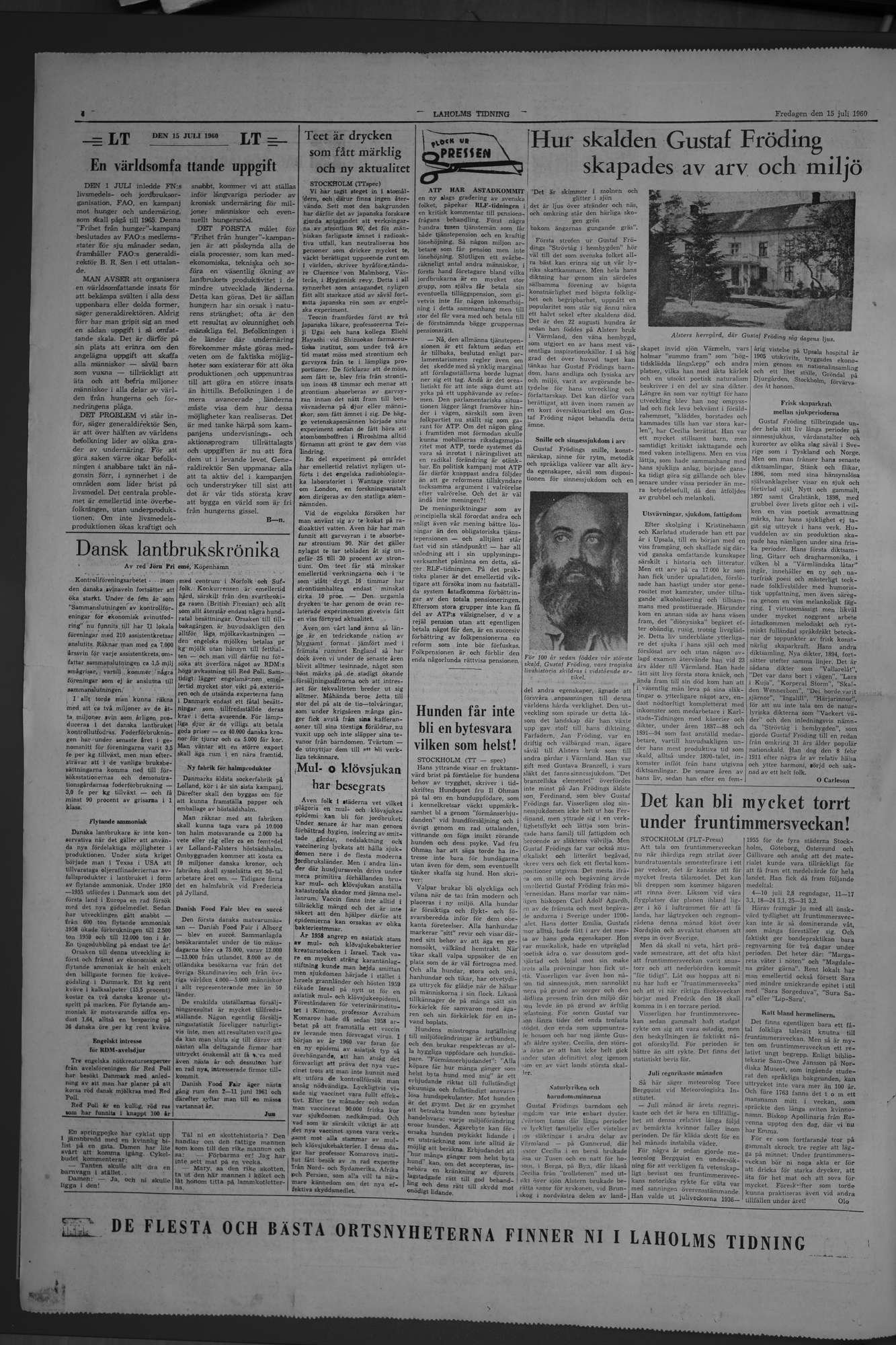 Laholms Tidning Fredag 15 juli 1960, sida 4