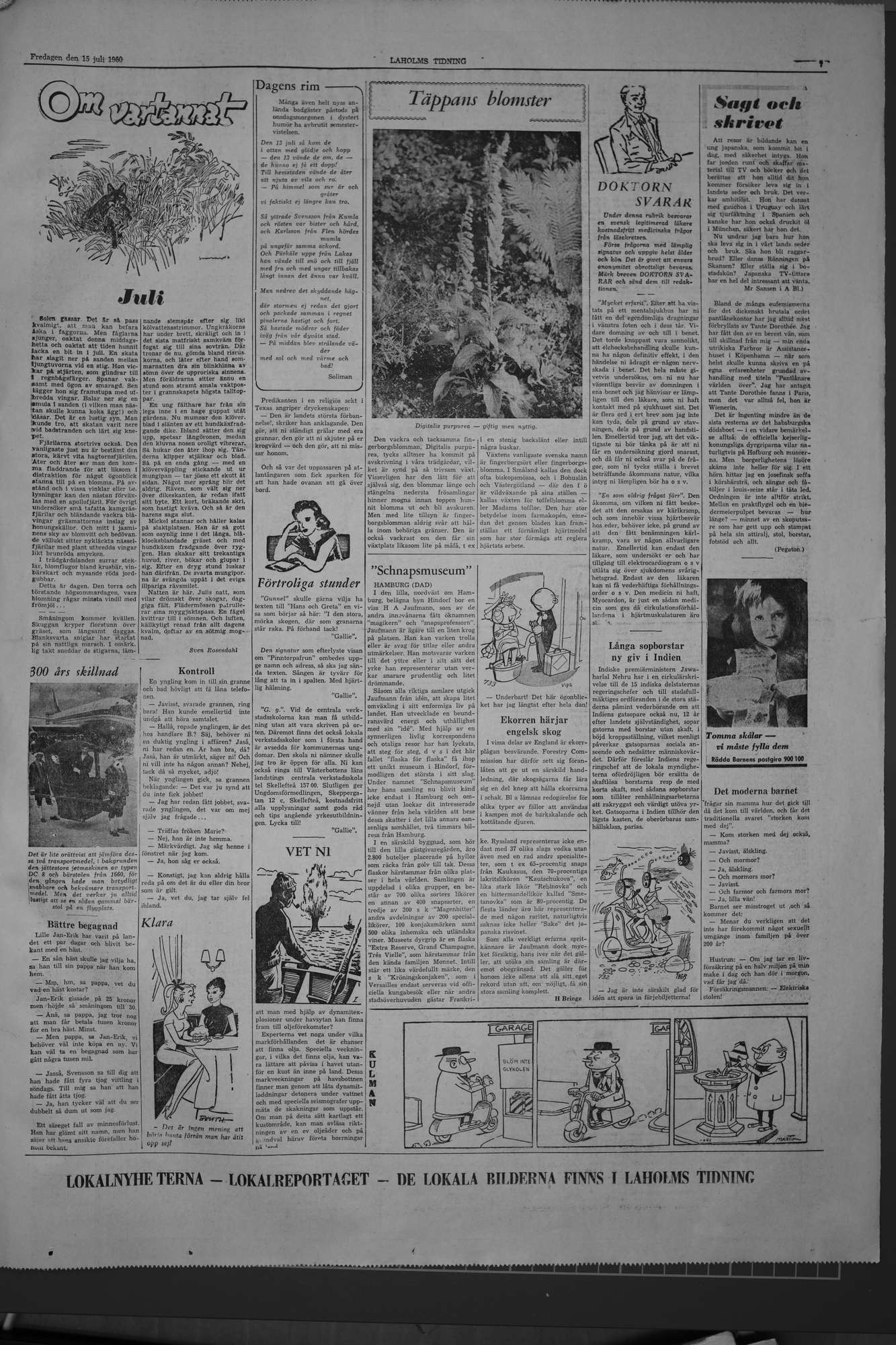 Laholms Tidning Fredag 15 juli 1960, sida 7