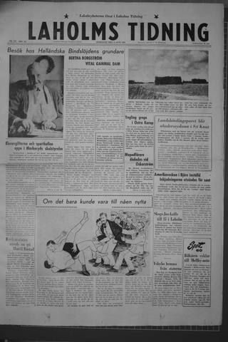 Förstasidan, Onsdag 15 juni 1960