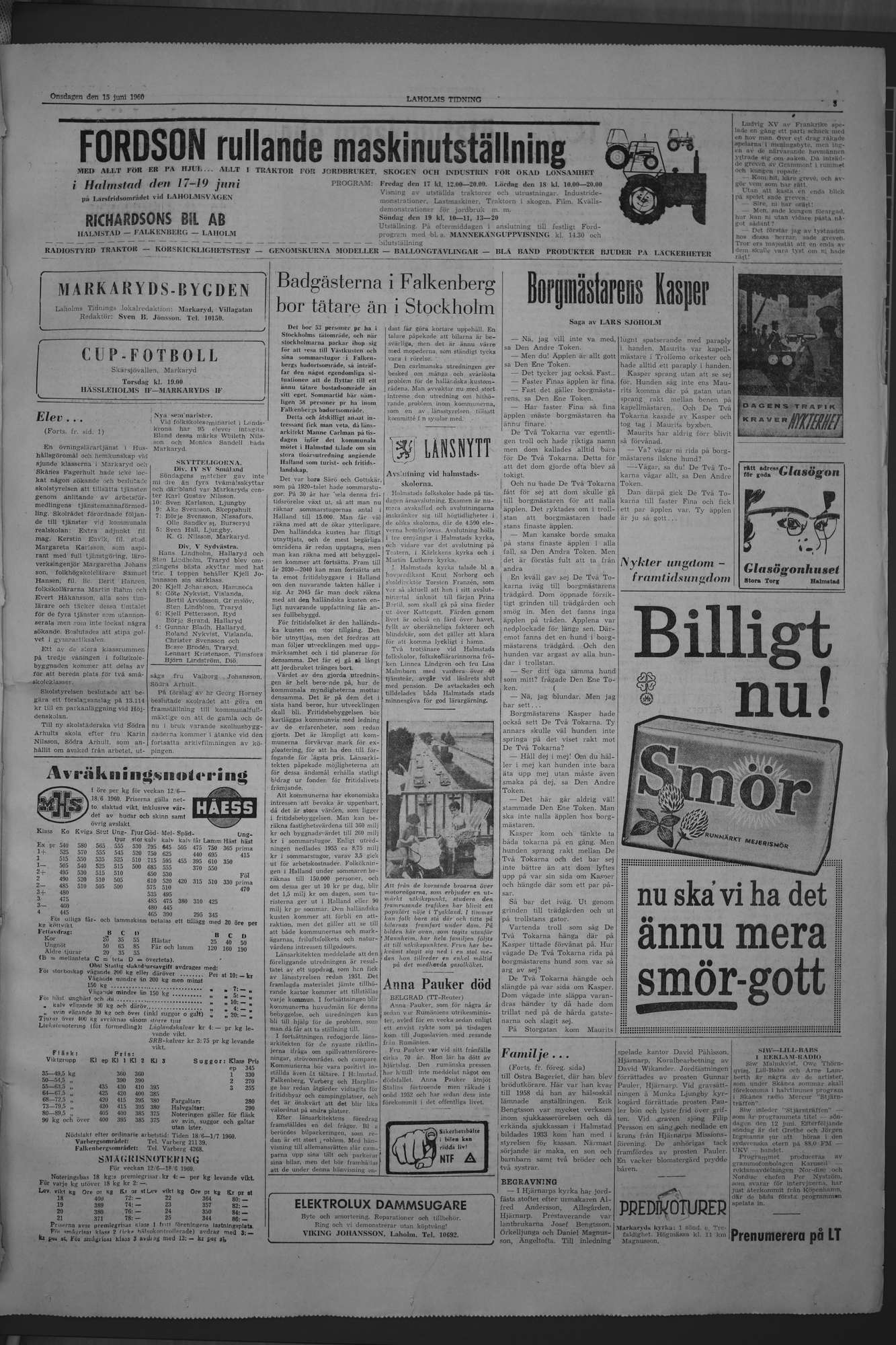 Laholms Tidning Onsdag 15 juni 1960, sida 3