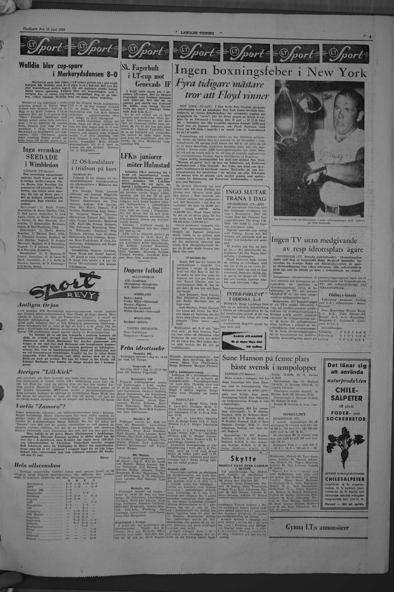 Laholms Tidning Onsdag 15 juni 1960, sida 5
