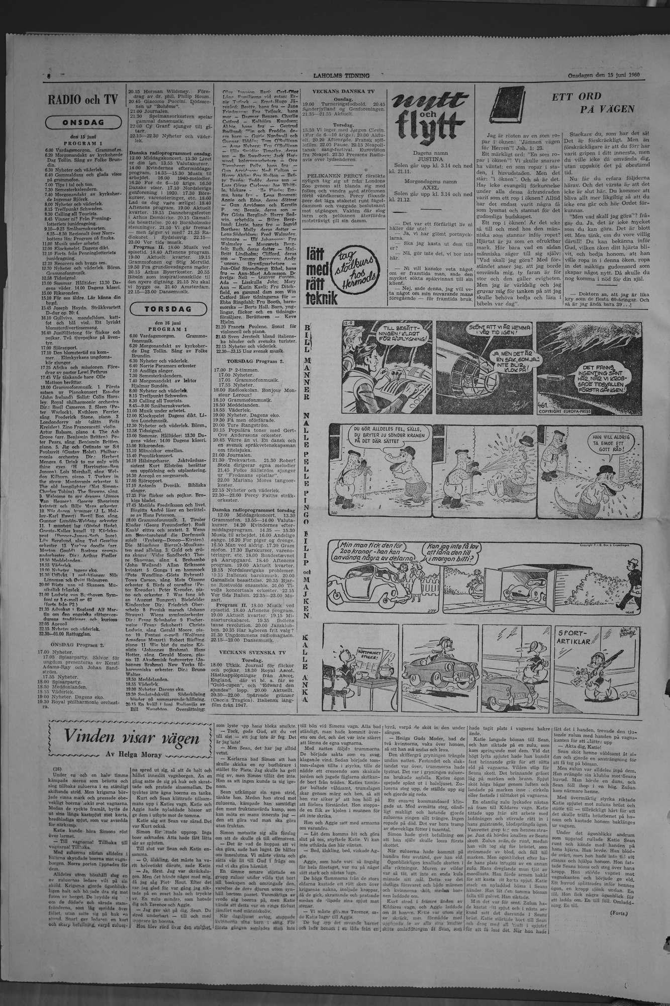 Laholms Tidning Onsdag 15 juni 1960, sida 6