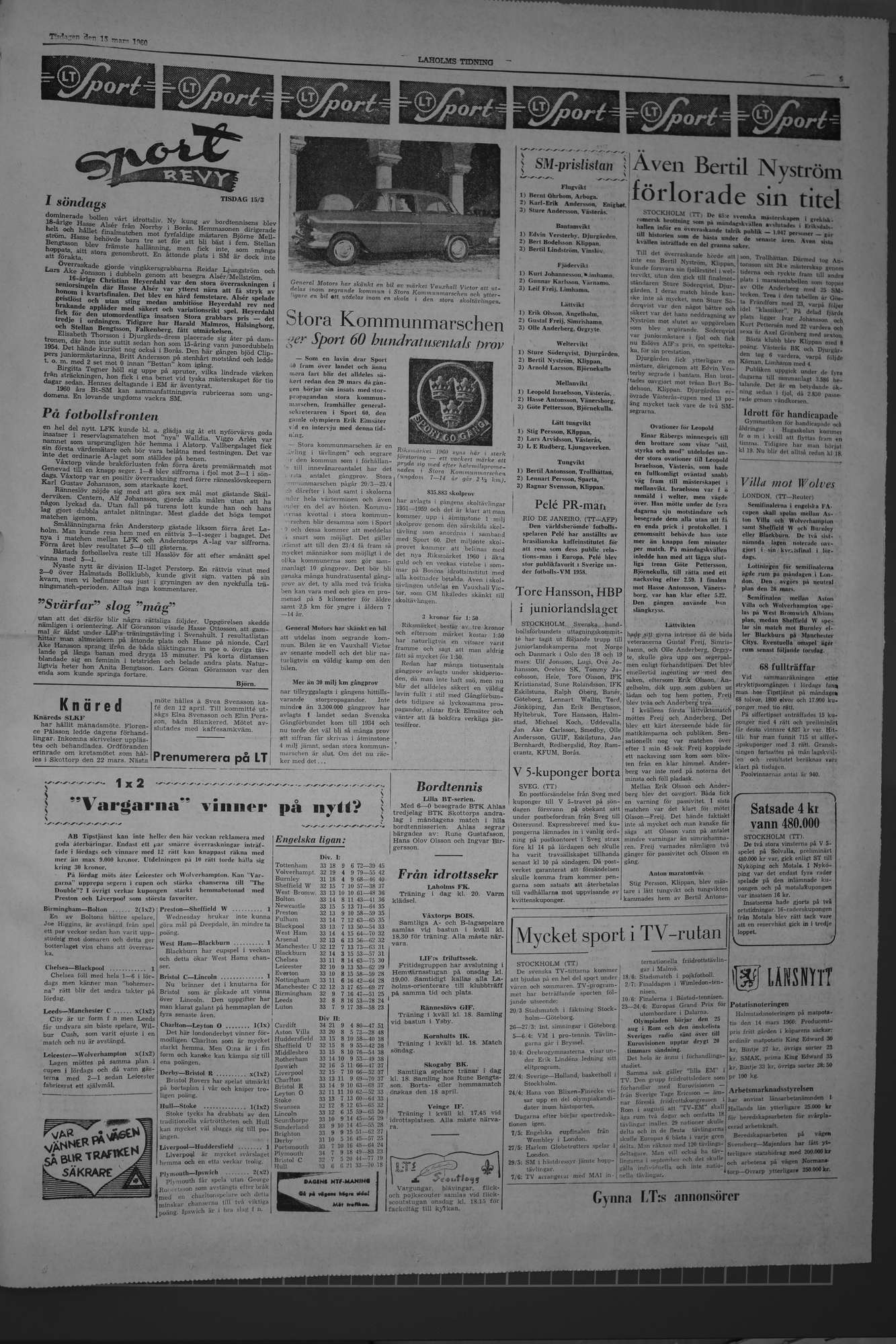 Laholms Tidning Tisdag 15 mars 1960, sida 5