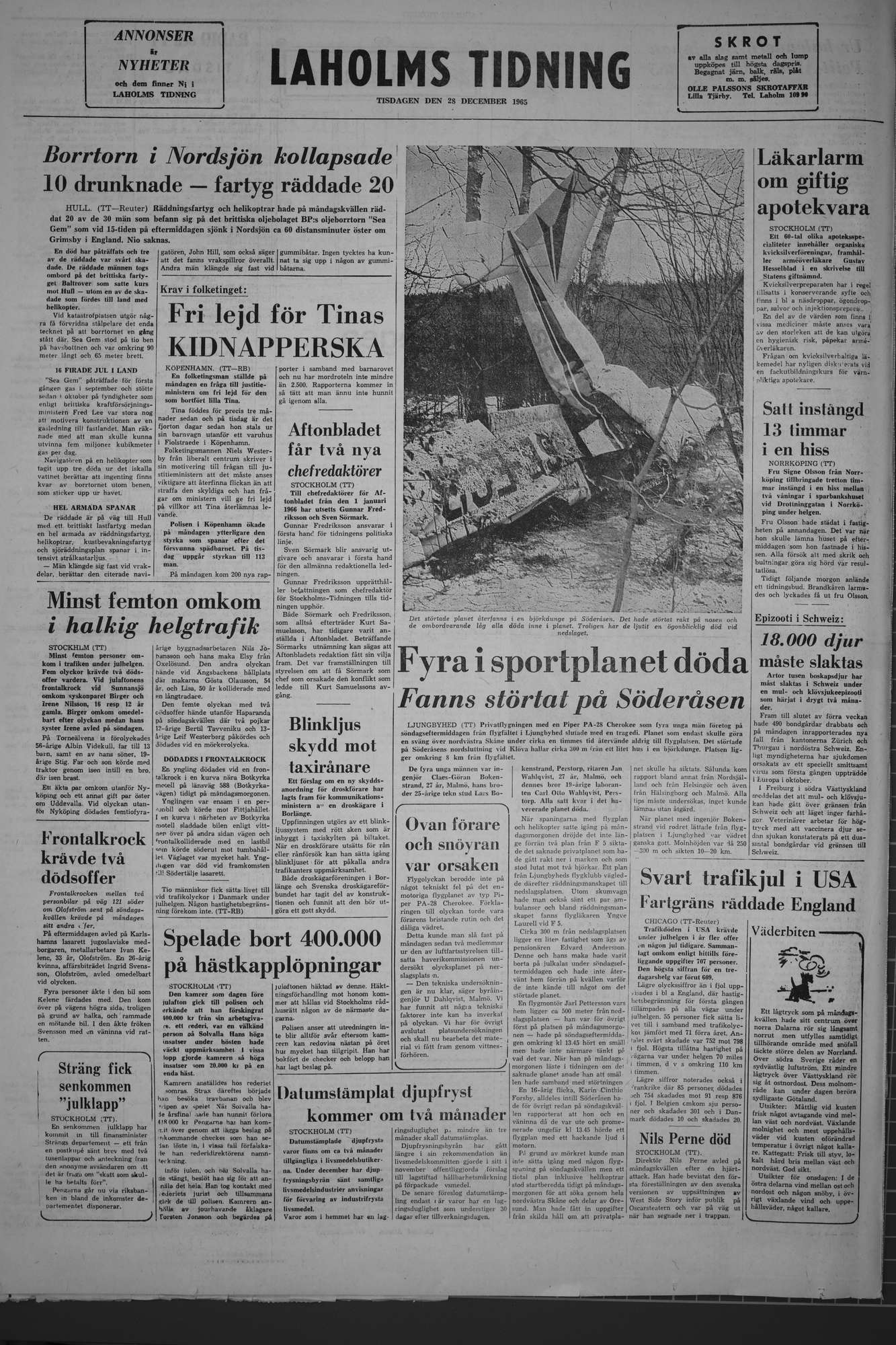 Laholms Tidning Tisdag 28 december 1965, sida 8