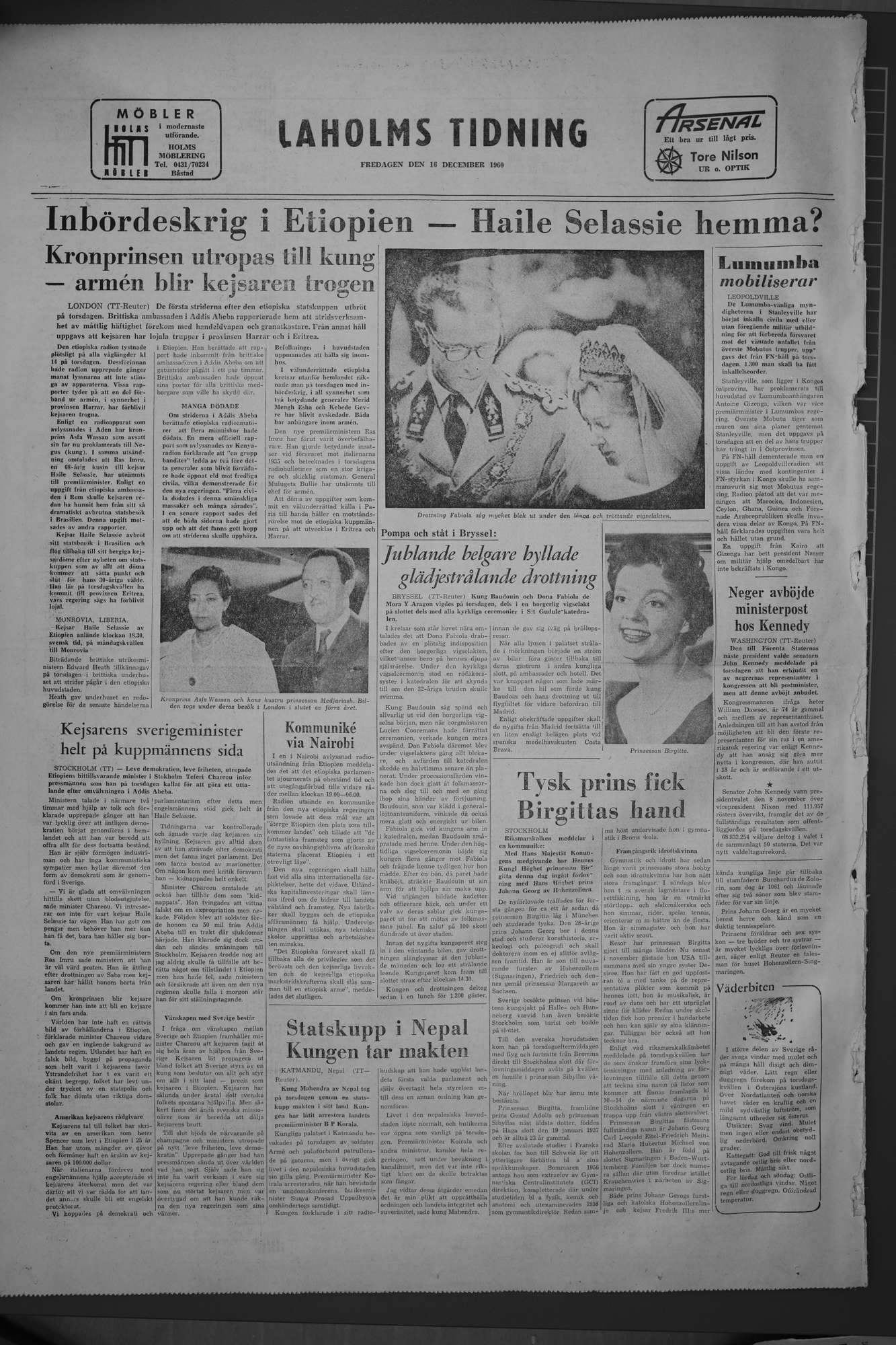 Laholms Tidning Fredag 16 december 1960, sida 8