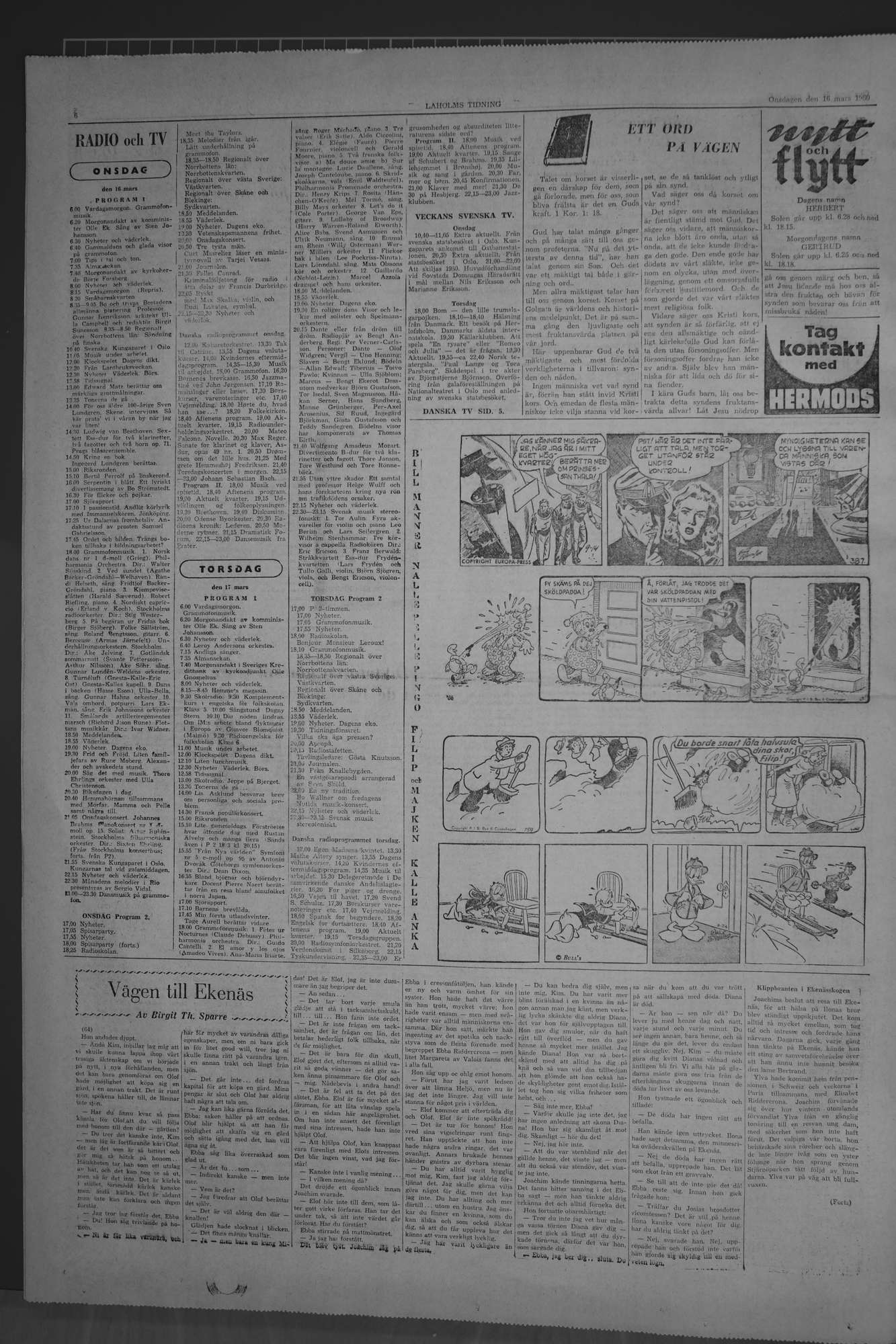 Laholms Tidning Onsdag 16 mars 1960, sida 6