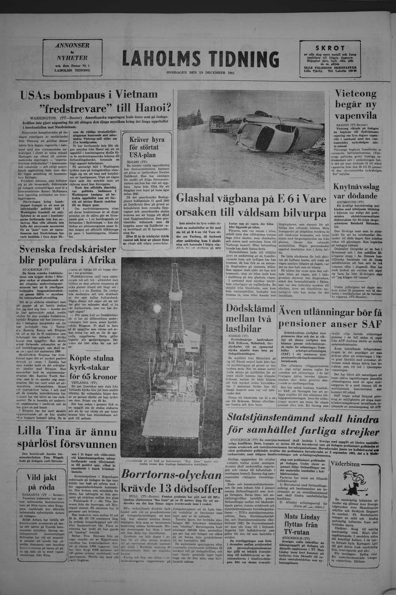 Laholms Tidning Onsdag 29 december 1965, sida 8