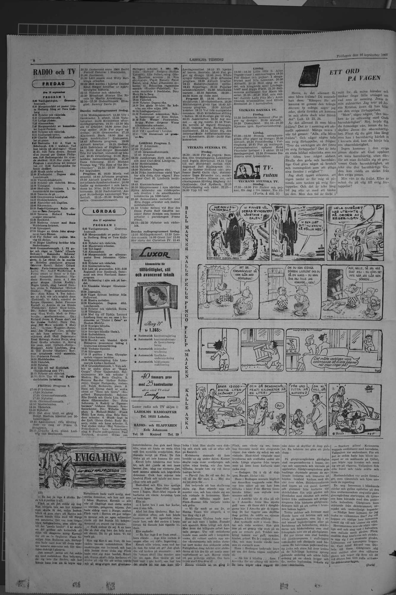 Laholms Tidning Fredag 16 september 1960, sida 6