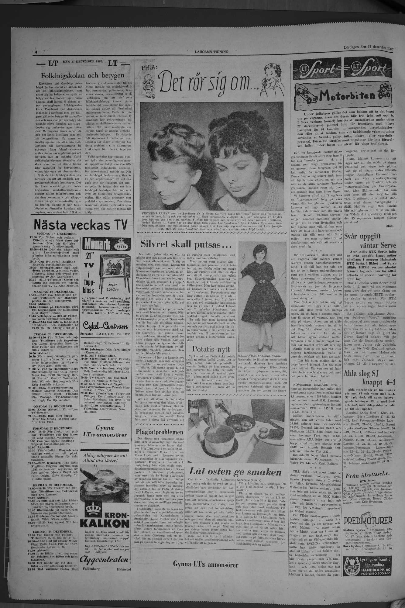 Laholms Tidning Lördag 17 december 1960, sida 4