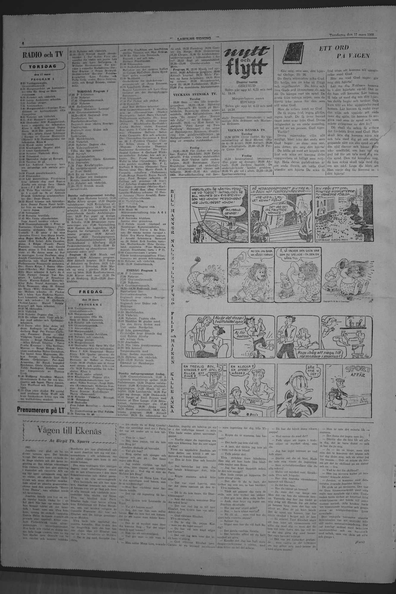 Laholms Tidning Torsdag 17 mars 1960, sida 6