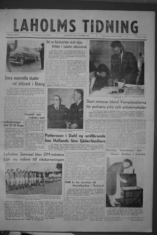 Förstasidan, Måndag 17 oktober 1960