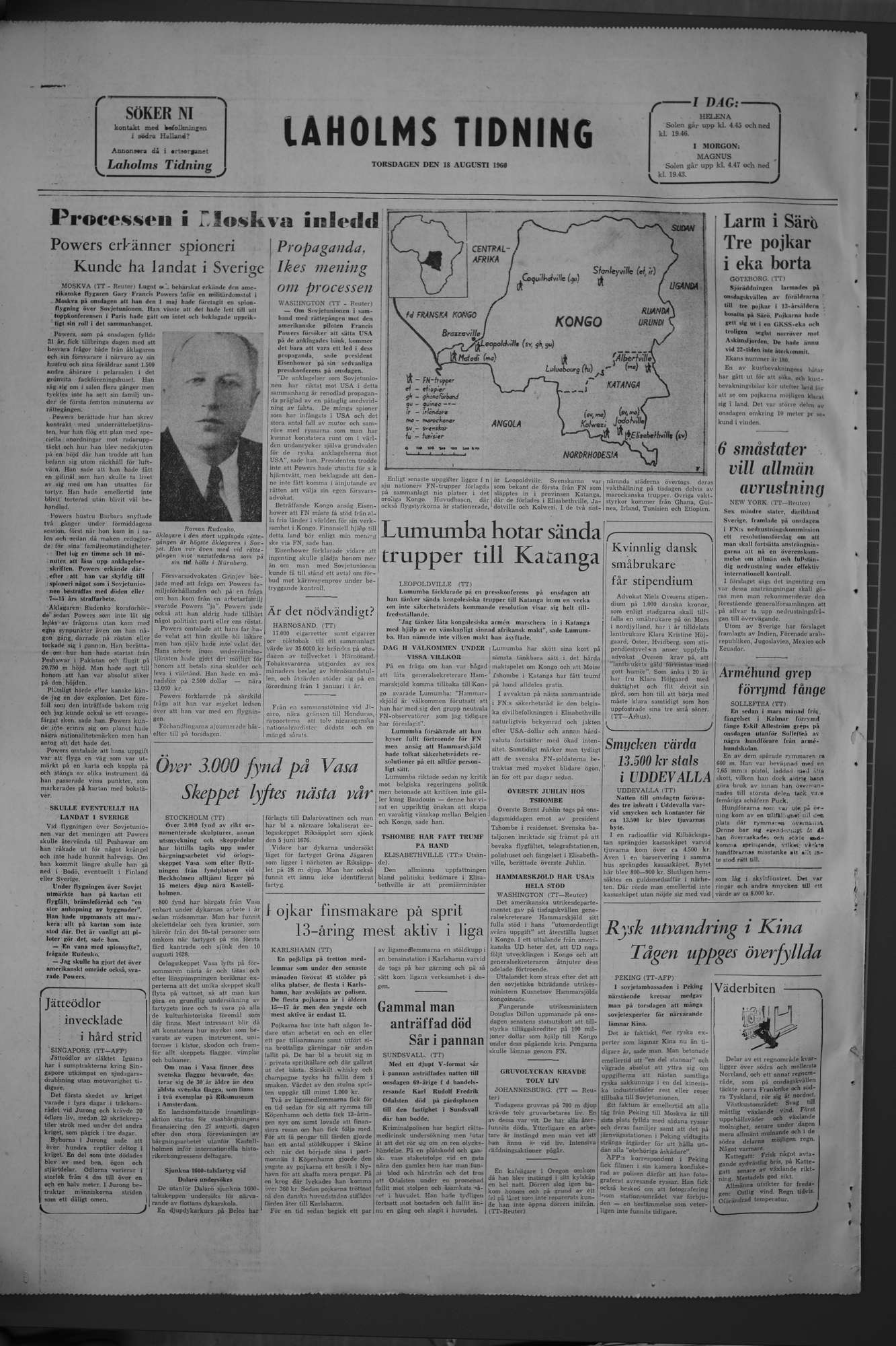 Laholms Tidning Torsdag 18 augusti 1960, sida 8