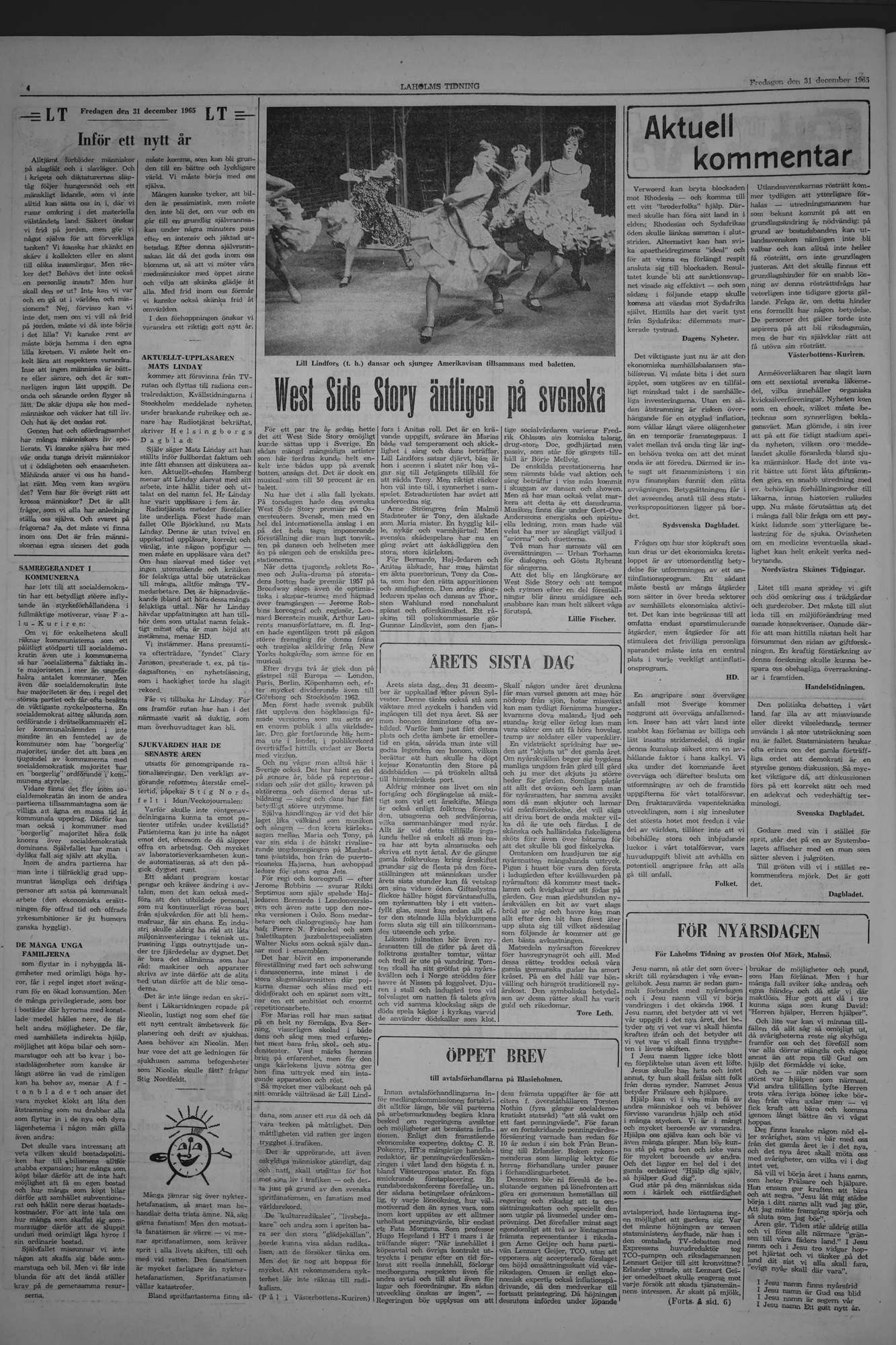 Laholms Tidning Fredag 31 december 1965, sida 4