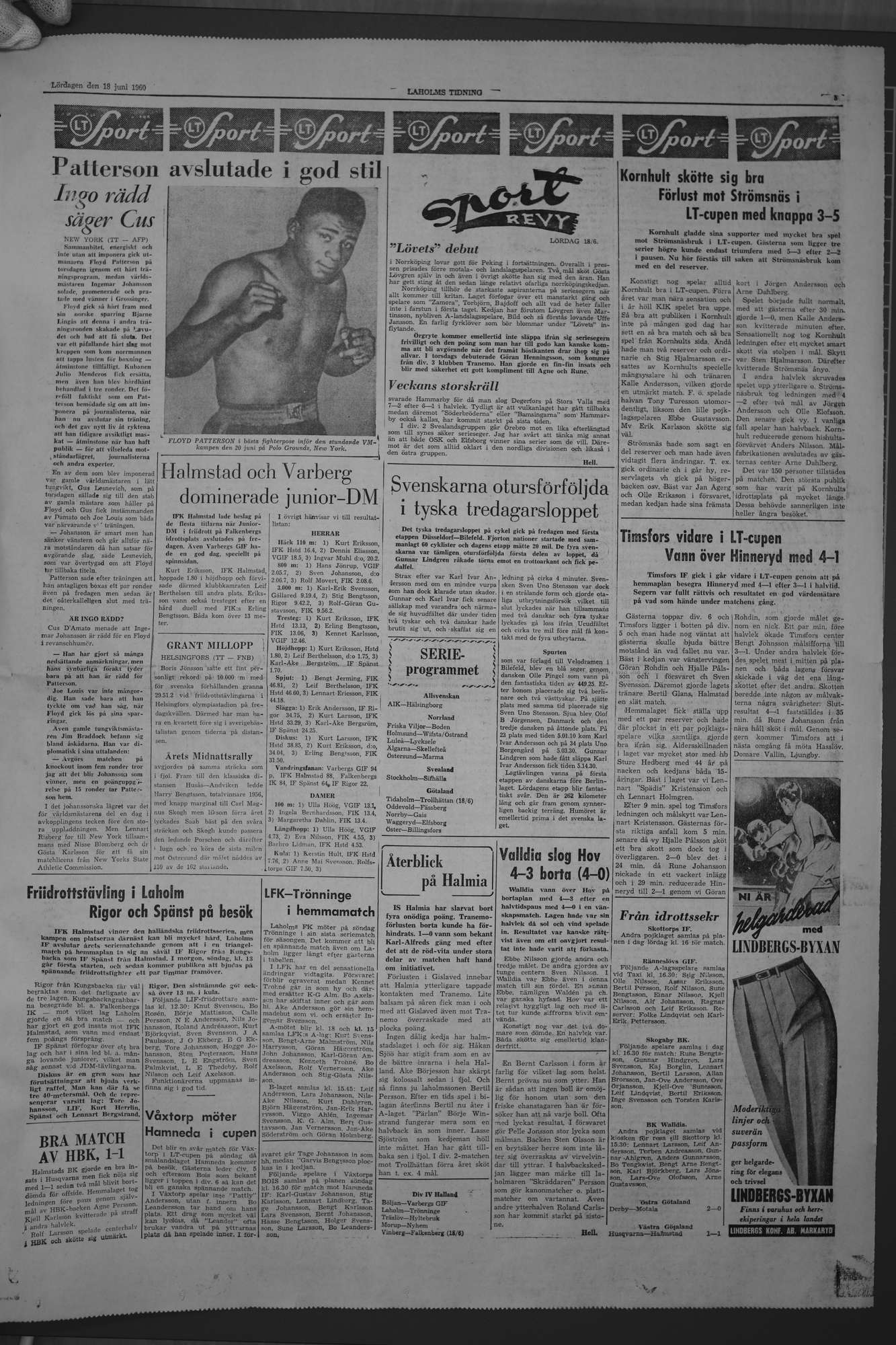 Laholms Tidning Lördag 18 juni 1960, sida 5