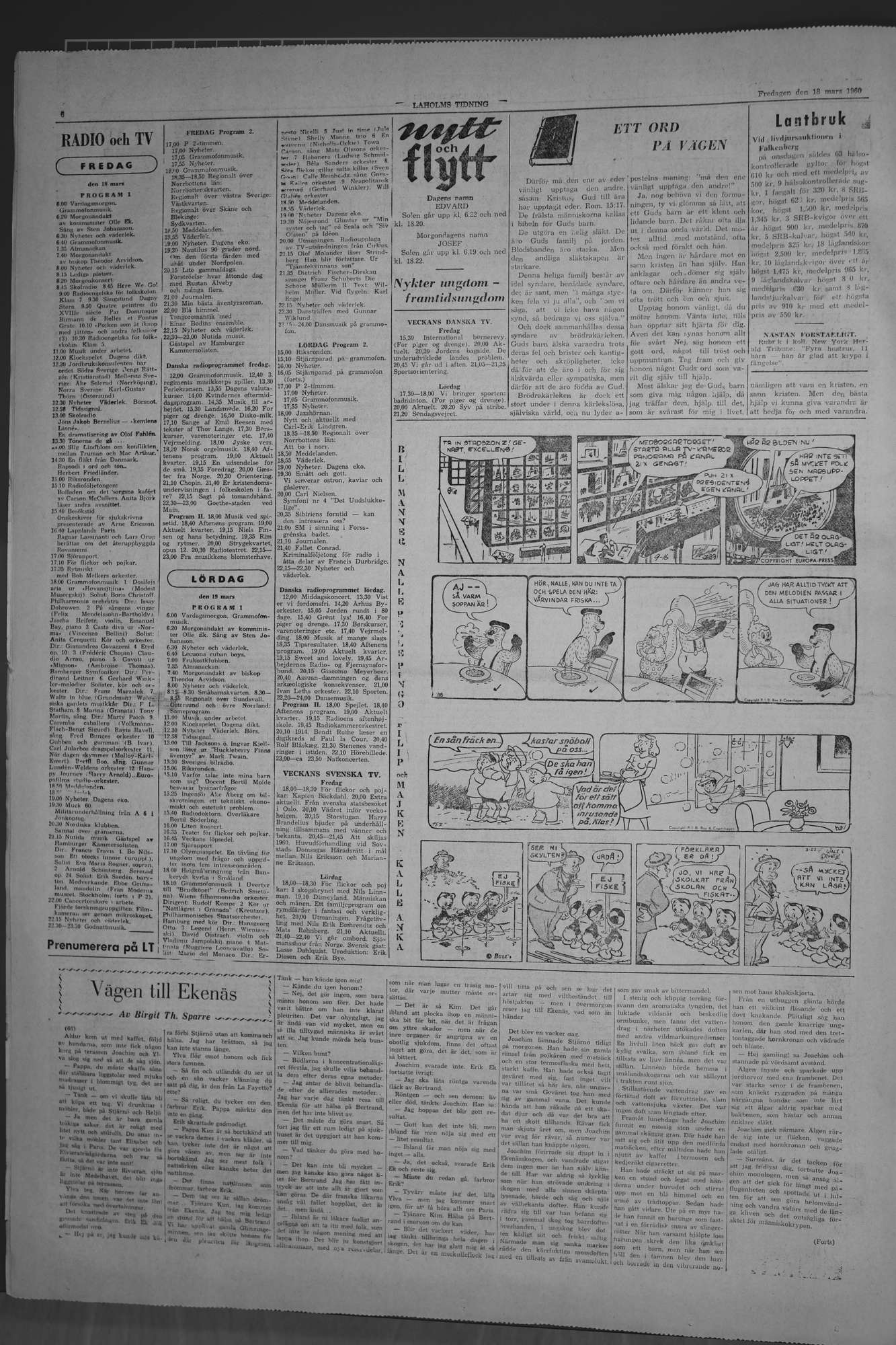 Laholms Tidning Fredag 18 mars 1960, sida 6
