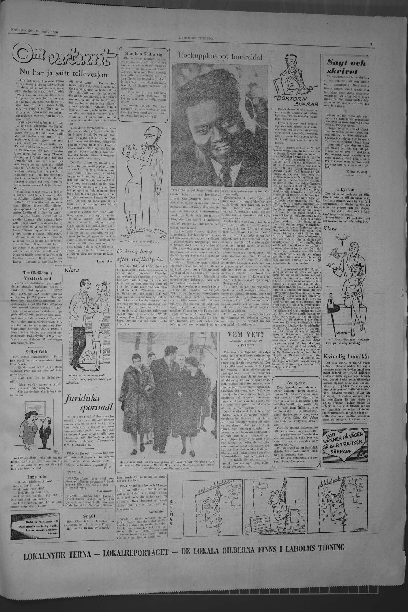 Laholms Tidning Fredag 18 mars 1960, sida 7
