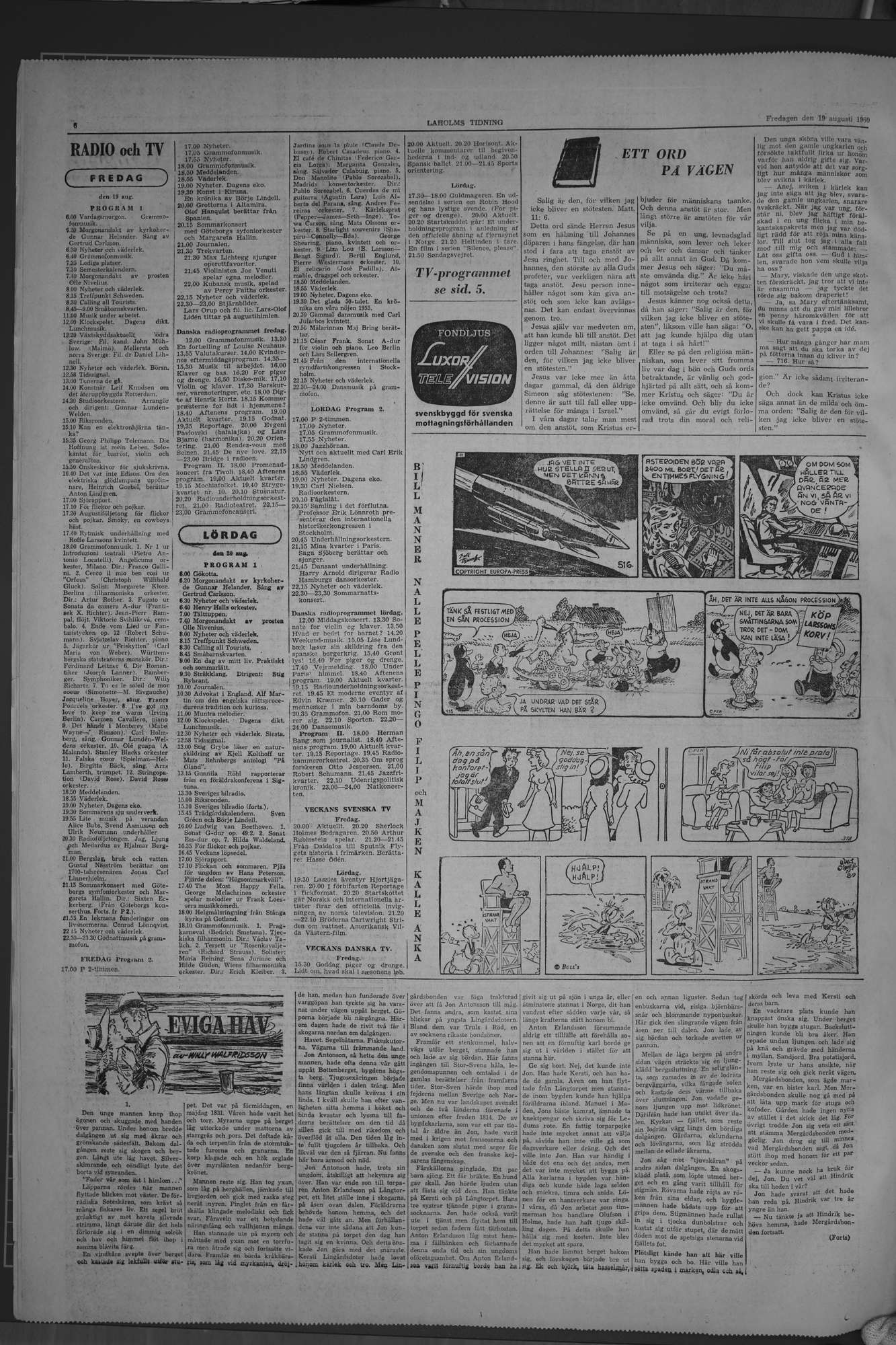 Laholms Tidning Fredag 19 augusti 1960, sida 6
