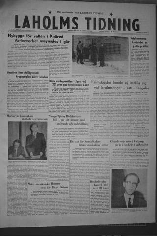 Förstasidan, Fredag 19 februari 1960