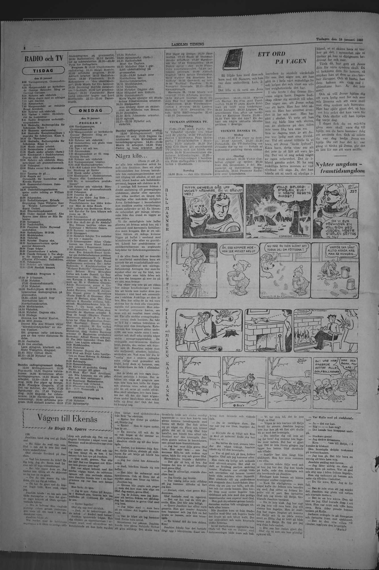 Laholms Tidning Tisdag 19 januari 1960, sida 6