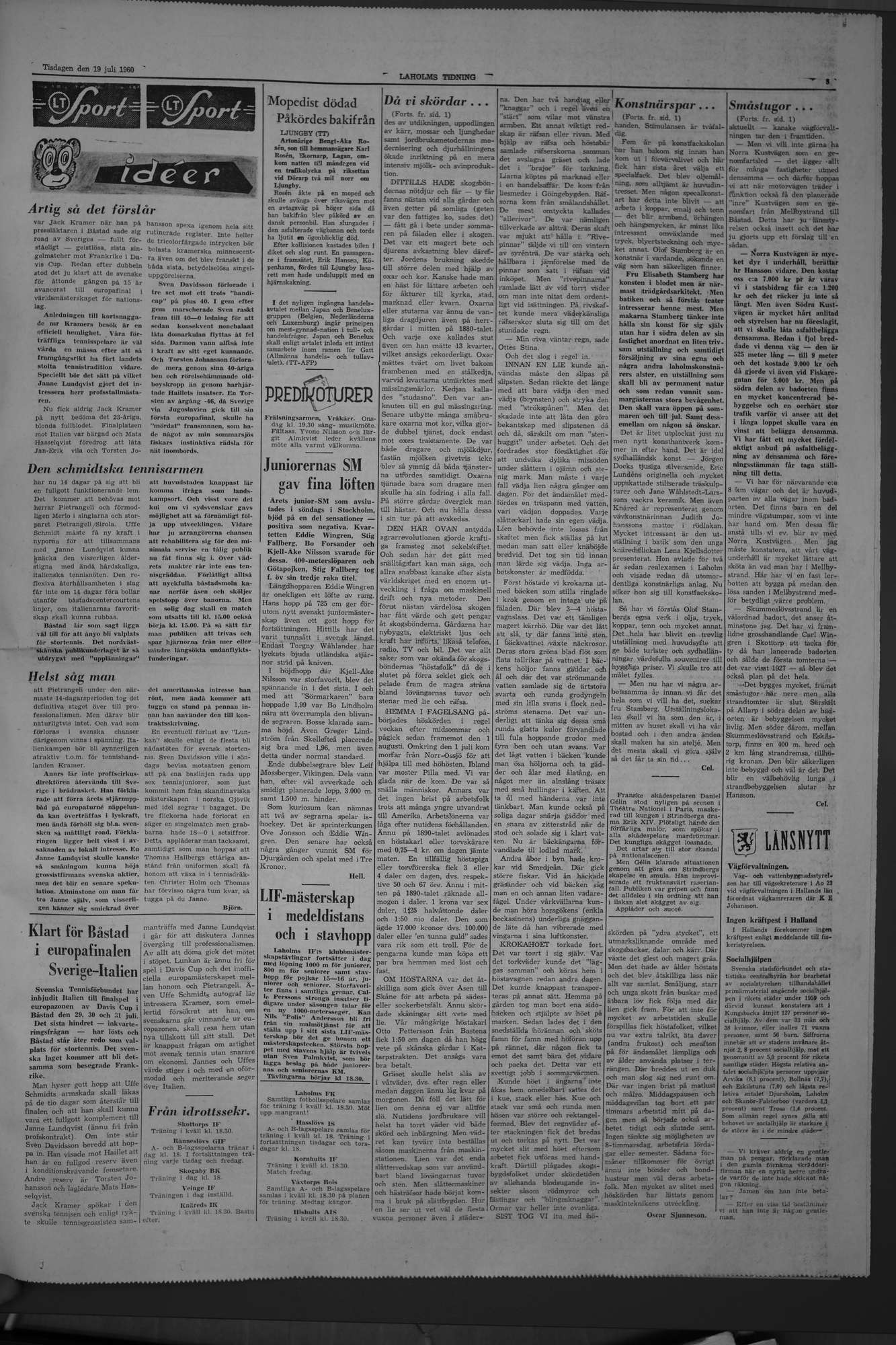 Laholms Tidning Tisdag 19 juli 1960, sida 5