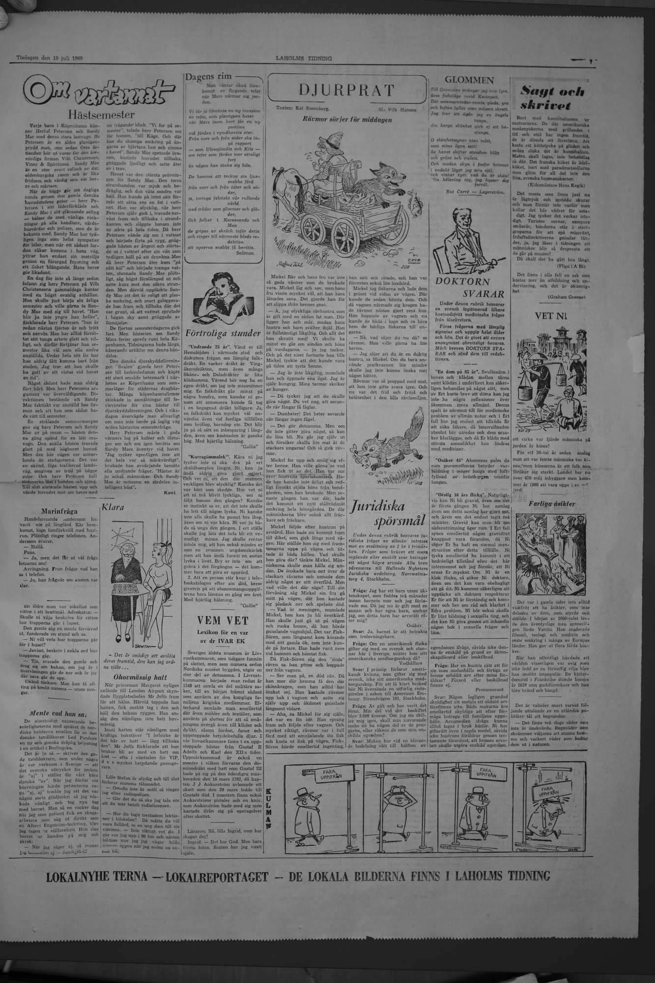 Laholms Tidning Tisdag 19 juli 1960, sida 7