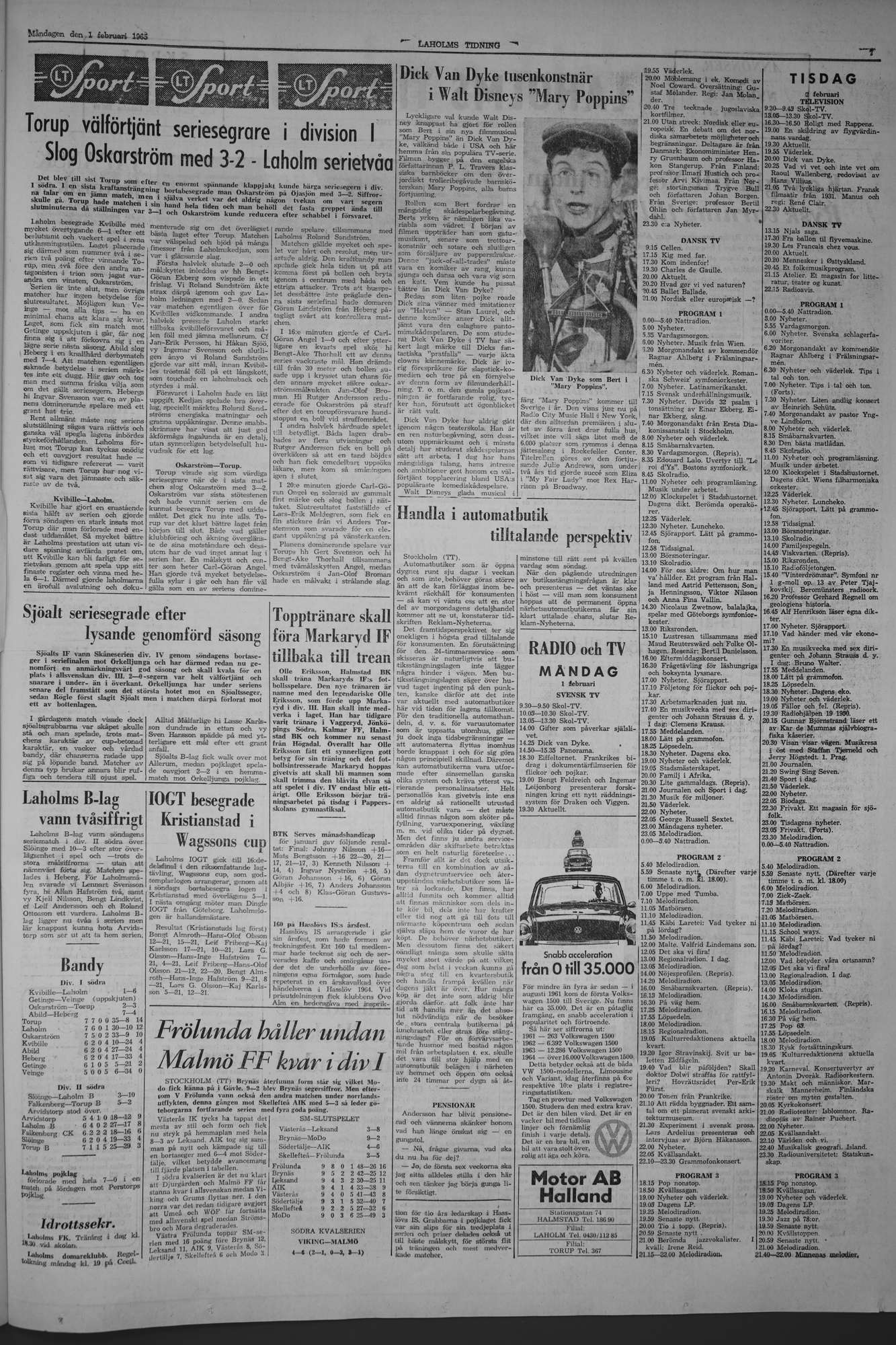 Laholms Tidning Måndag 1 februari 1965, sida 7