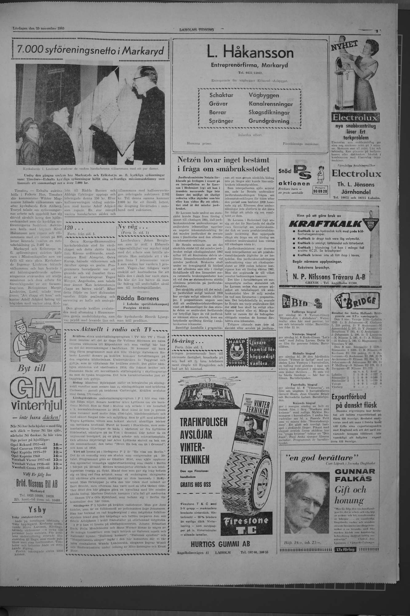 Laholms Tidning Lördag 19 november 1960, sida 3