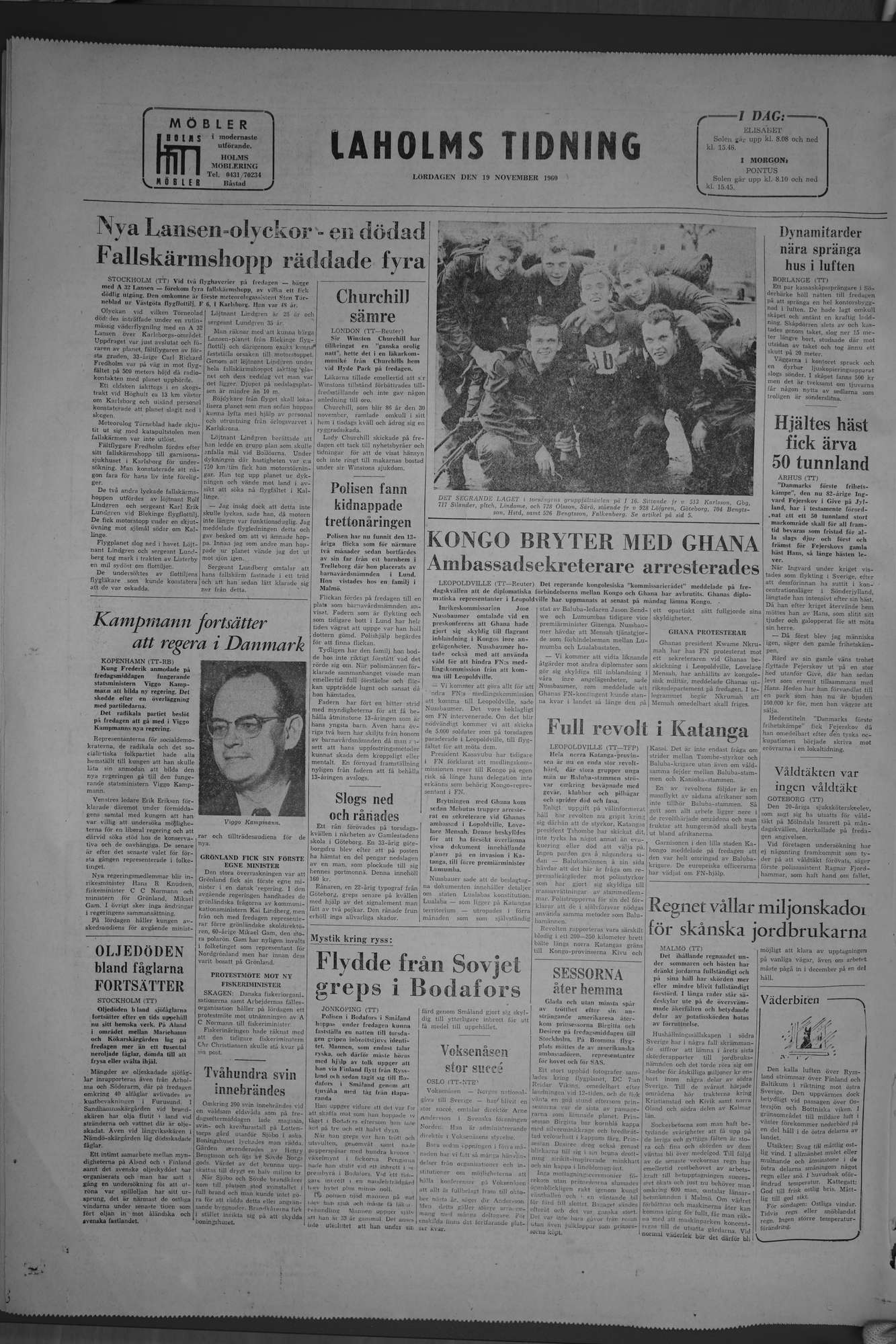 Laholms Tidning Lördag 19 november 1960, sida 8