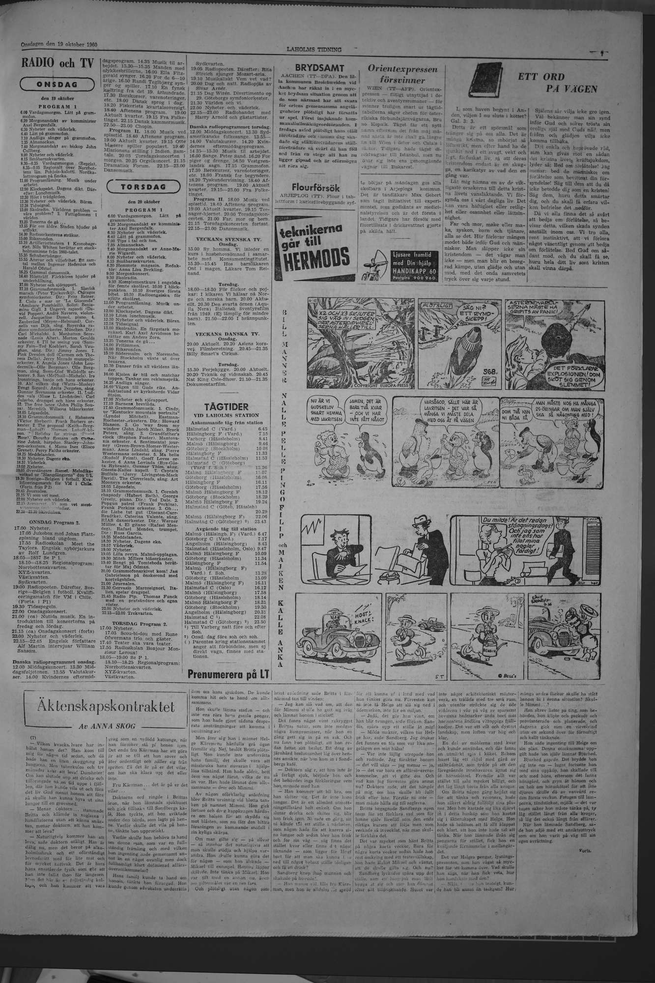Laholms Tidning Onsdag 19 oktober 1960, sida 7