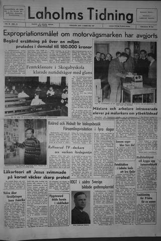 Förstasidan, Tisdag 2 februari 1965